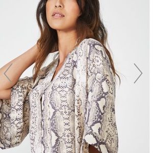 Cotton On Semi-Sheer Python Shrug XS